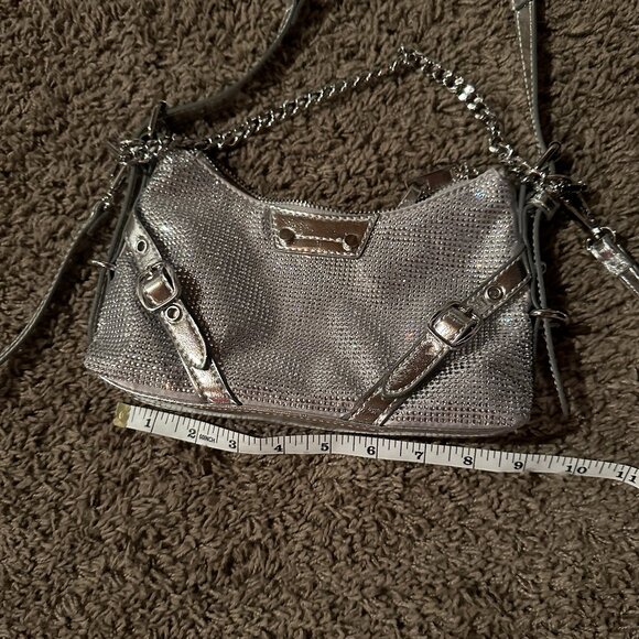 Aldo Silver Rhinestone Purse NWOT - Picture 6 of 8